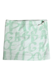 Men White Logo Print Nylon Neck Warmer Hat