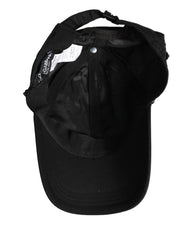 Men Black Cotton Embellished Baseball Capello Hat