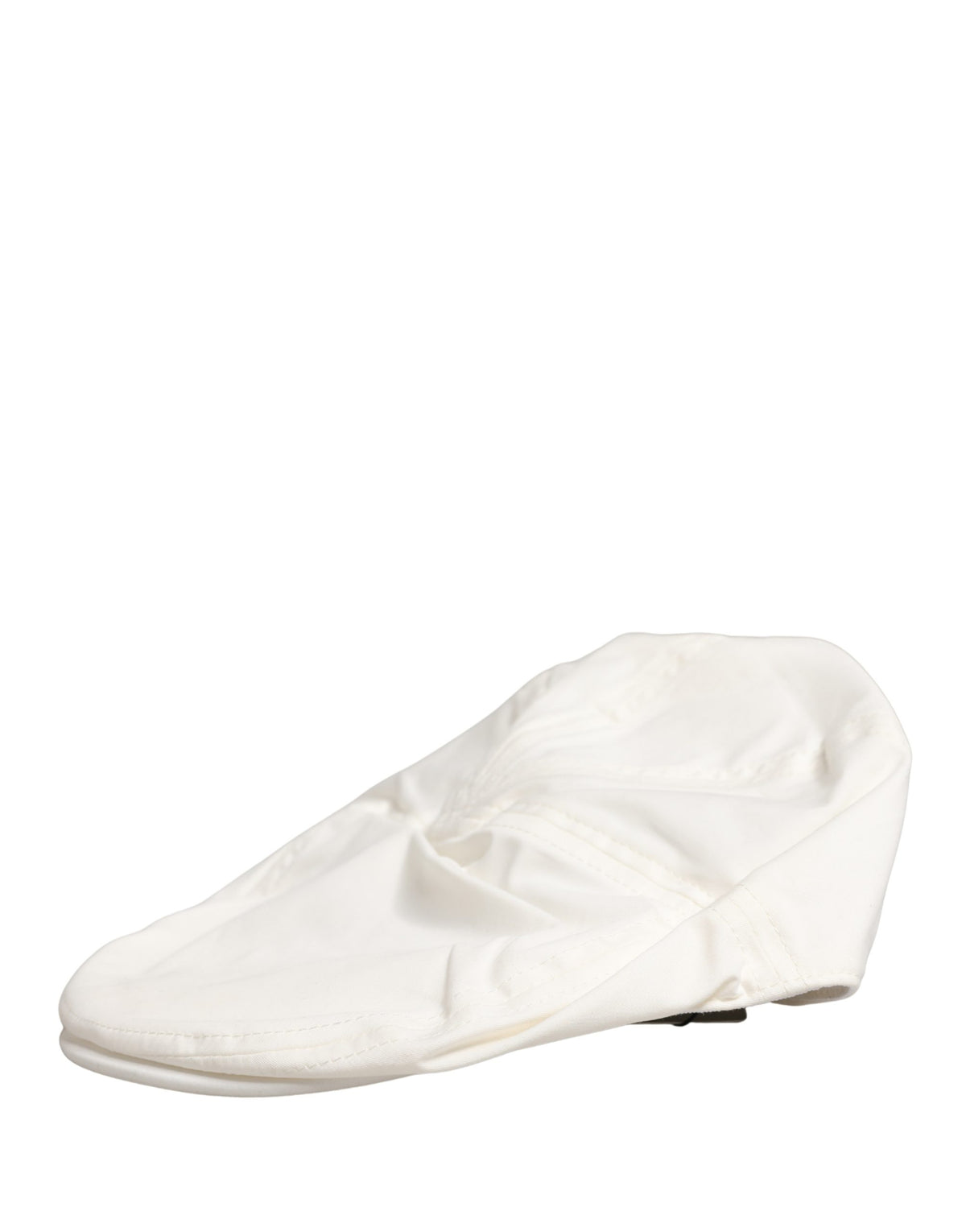 Men White Cotton Blend Newsboy Cloth Capello Hat