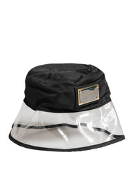 Men Black Plastic Fisherman Bucket Capello Hat