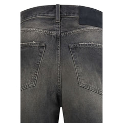 Black Cotton Relaxed Fit Jeans