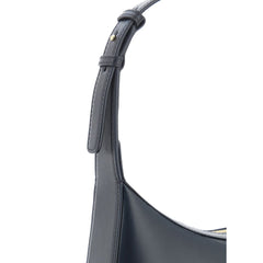 حقيبة كتف من جلد العجل الأسود Bos Taurus