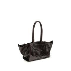 حقيبة كتف من جلد العجل البني Bos Taurus