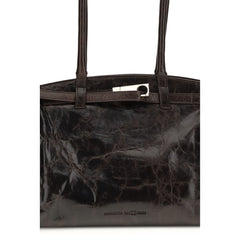 حقيبة كتف من جلد العجل البني Bos Taurus