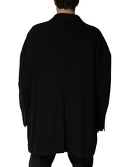 Black Double Breasted 2 Buttons Suit Jacket