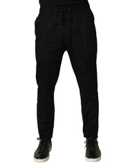 Black Cotton Skinny Men Jogger Trouser Pants