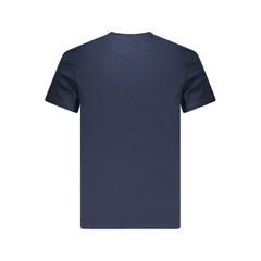 تي شيرت رجالي قطن أزرق للرجال