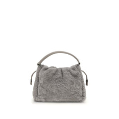 Gray Fur Shoulder Bag