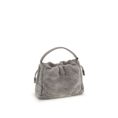 Gray Fur Shoulder Bag
