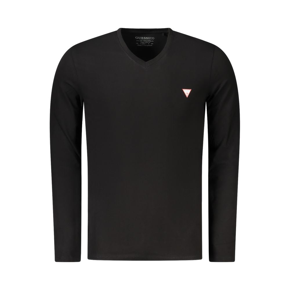 تي شيرت قطن أسود للرجال