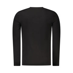 تي شيرت قطن أسود للرجال