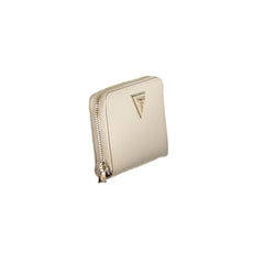 Beige Polyurethane Women Wallet