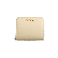 Beige Polyurethane Women Wallet