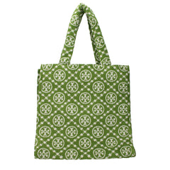 Green Cotton-Like Shoulder Bag