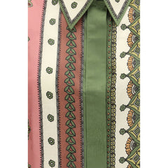 قميص متعدد الألوان بنقشة من الفسكوز