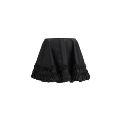 Black Recycled Polyamide Mini Skirt