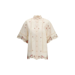 Beige Linen Pattern Shirt