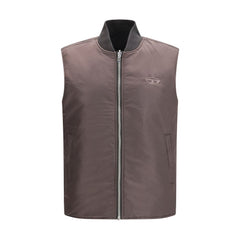 Brown Polyamide Sleveless Jacket