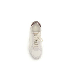 Beige Calf Leather Bos Taurus Sneakers