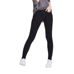 Black Cotton Skinny Jeans