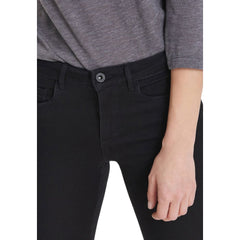 Black Cotton Skinny Jeans