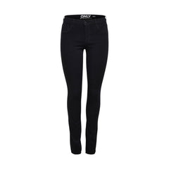 Black Viscose Skinny Jeans