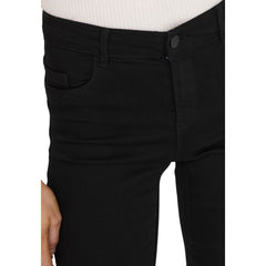 Black Viscose Skinny Jeans