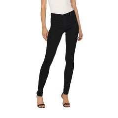 Black Viscose Skinny Jeans