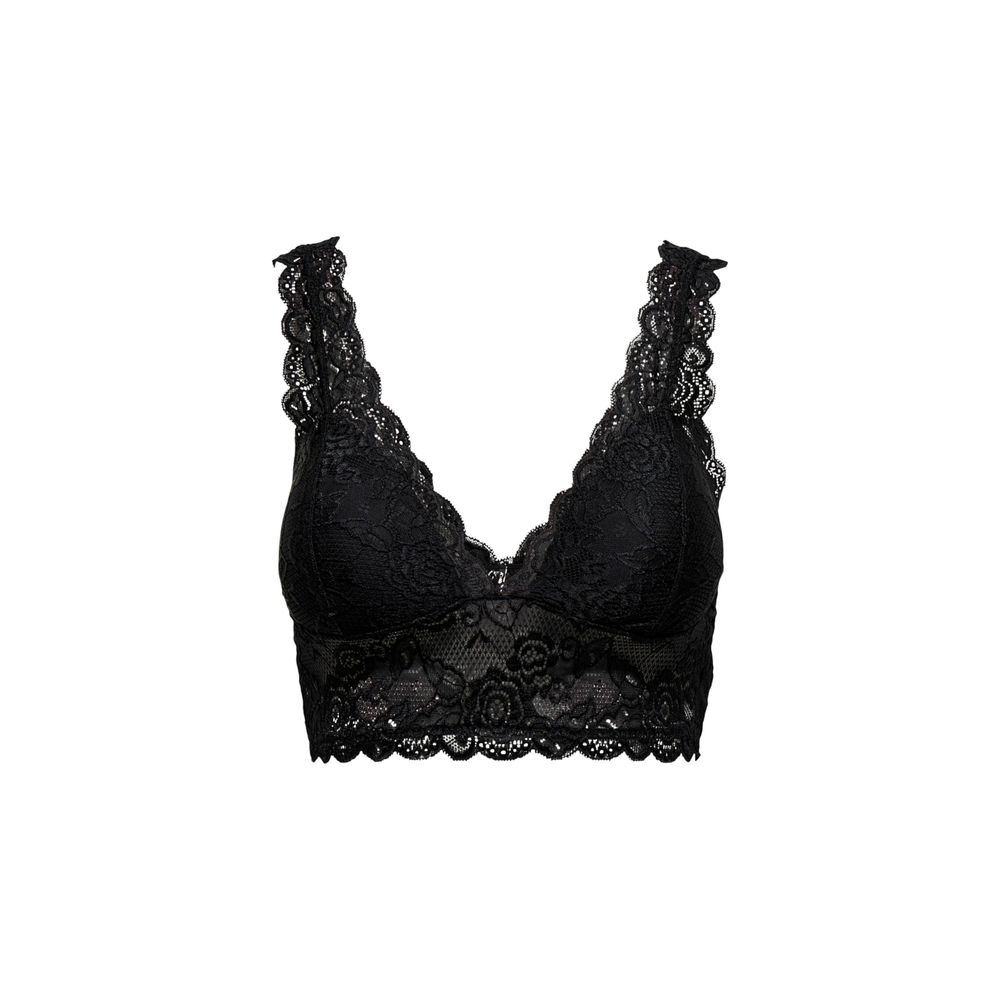 Black Polyester Bra