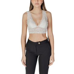 White Polyester Bra