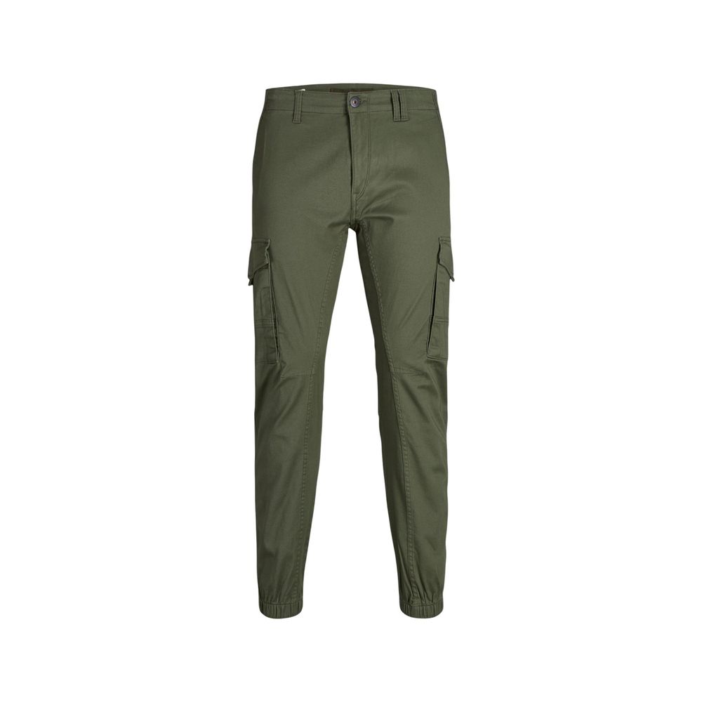 Green Cotton Skinny Pants