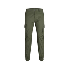 Green Cotton Skinny Pants