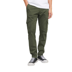 Green Cotton Skinny Pants