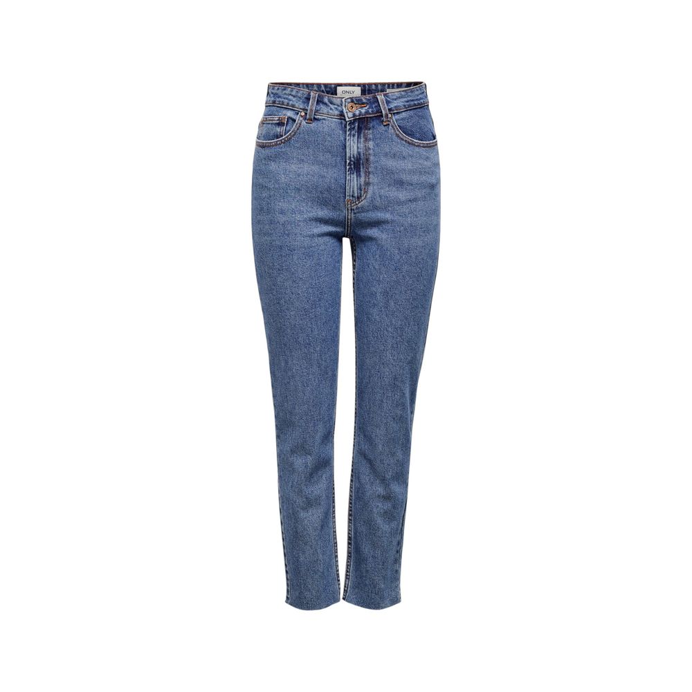 Blue Cotton Mom Jeans