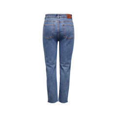 Blue Cotton Mom Jeans