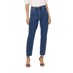 Blue Cotton Mom Jeans