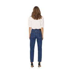 Blue Cotton Mom Jeans