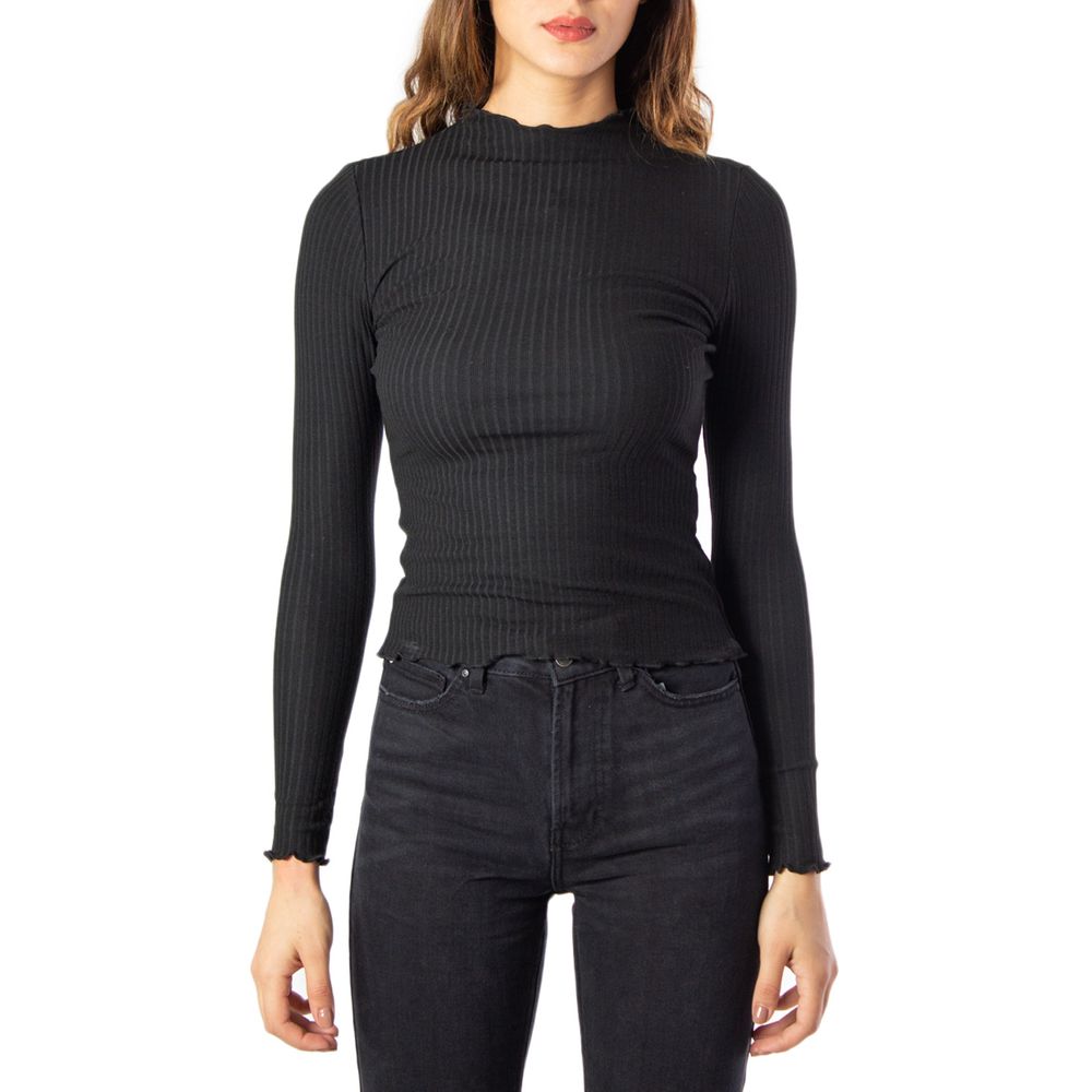 Black Polyester Turtleneck