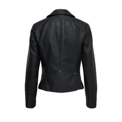 Black Viscose Biker Jacket