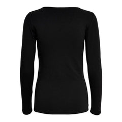 Black Cotton Long Sleeve T-Shirt