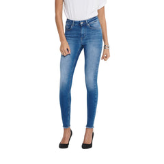 Blue Cotton Skinny Jeans