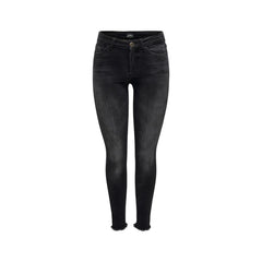 Black Cotton Skinny Jeans