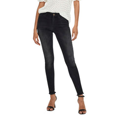 Black Cotton Skinny Jeans
