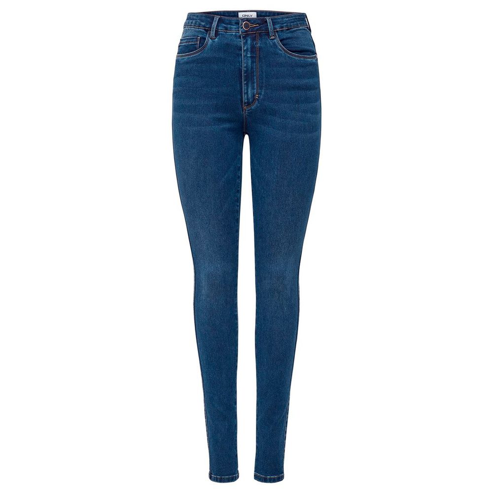 Blue Cotton Skinny Jeans