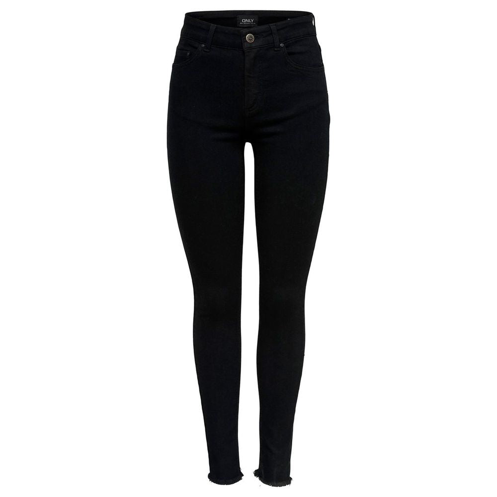 Black Cotton Skinny Jeans