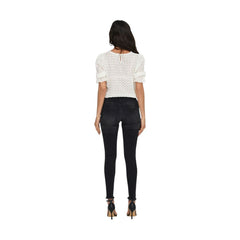 Black Cotton Skinny Jeans