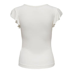 Cream Viscose T-Shirt