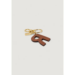Beige Leather Keychain