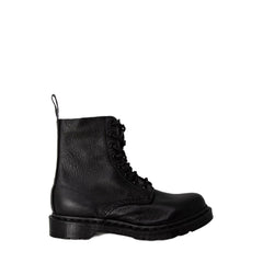 Black Leather Lace-Up Boots