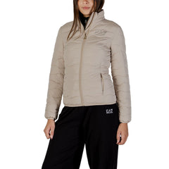 Beige Polyester Bomber